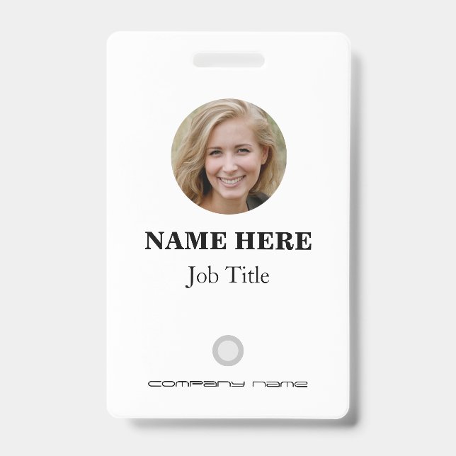 Badge d'identification de l'employé personnalisé a (Avant)