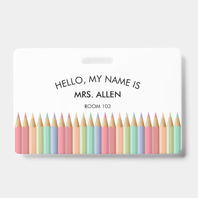 Badge d'identification de l'enseignant (Avant)