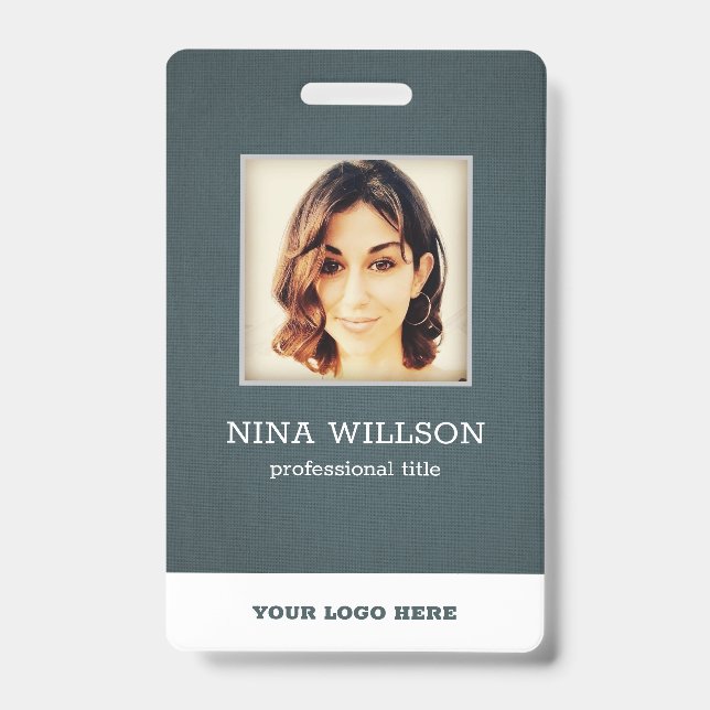 Badge d'identification de l'entreprise de photo su (Avant)