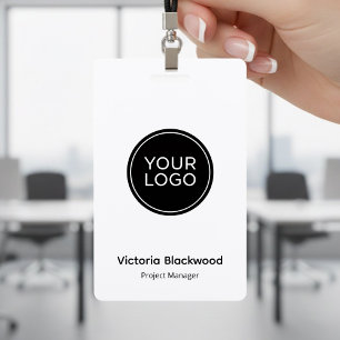 Badge d'identification de logo minimaliste moderne