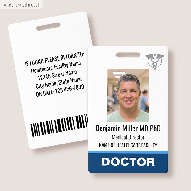 Badge d'identification de médecin infirmière Photo (Créateur téléchargé)