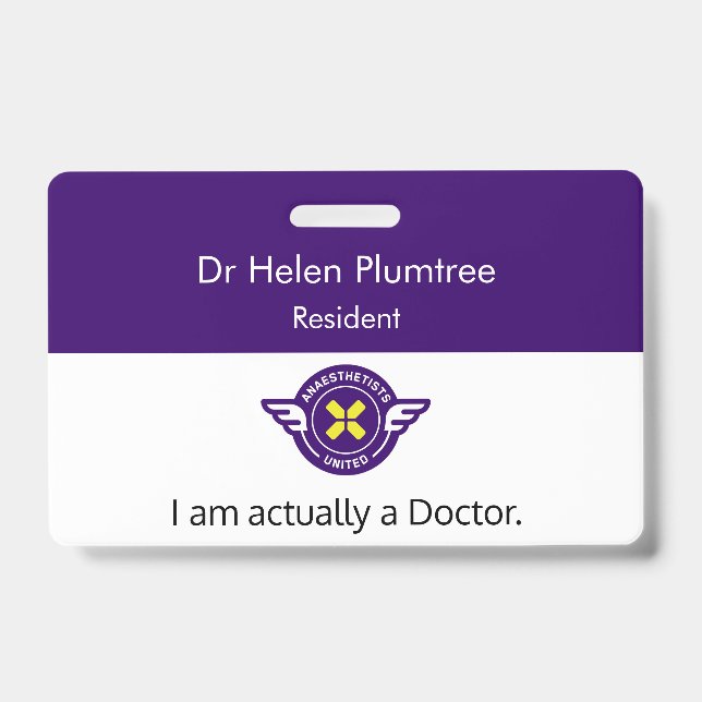 Badge d'identification de médecin personnalisable  (Avant)