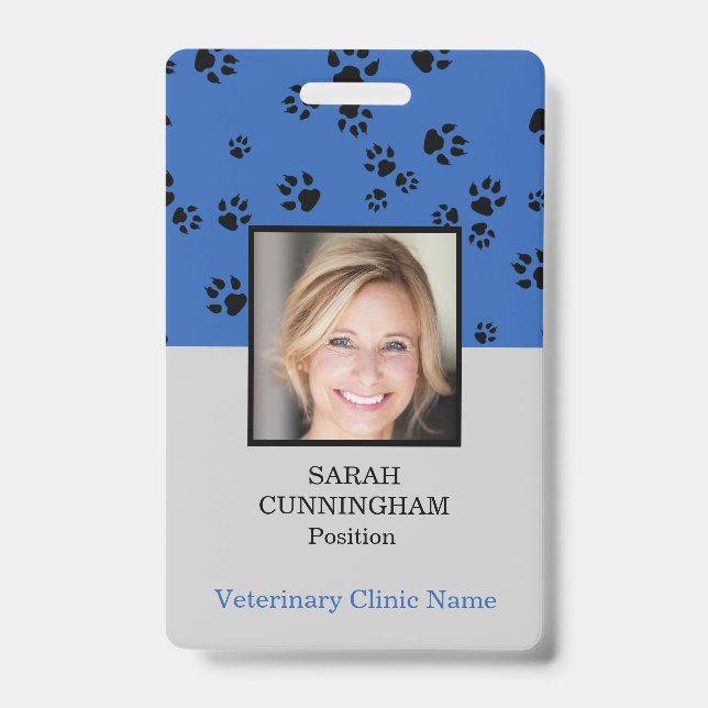 Badge d'identification de photo de clinique vétéri (Avant)