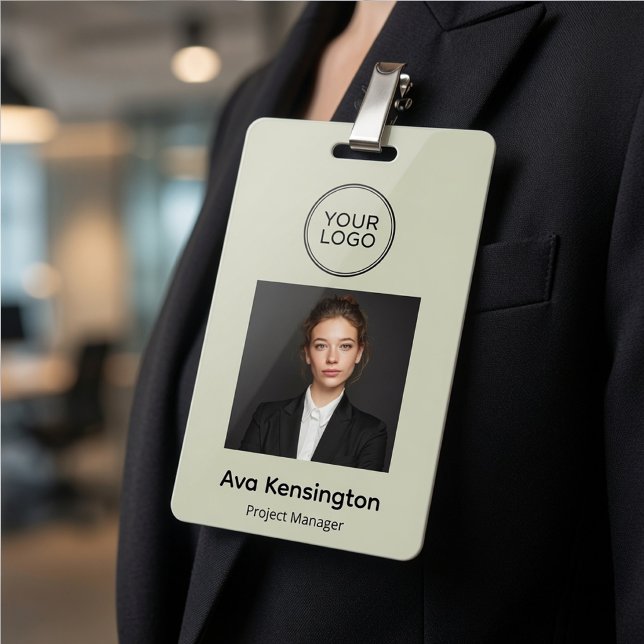 Badge d'identification de photo d'employé personna (Créateur téléchargé)