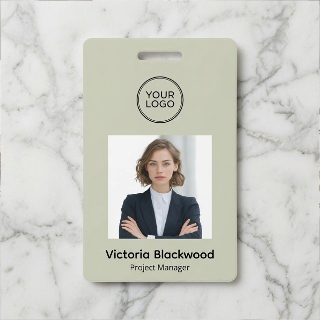 Badge d'identification de photo d'employé personna (Créateur téléchargé)