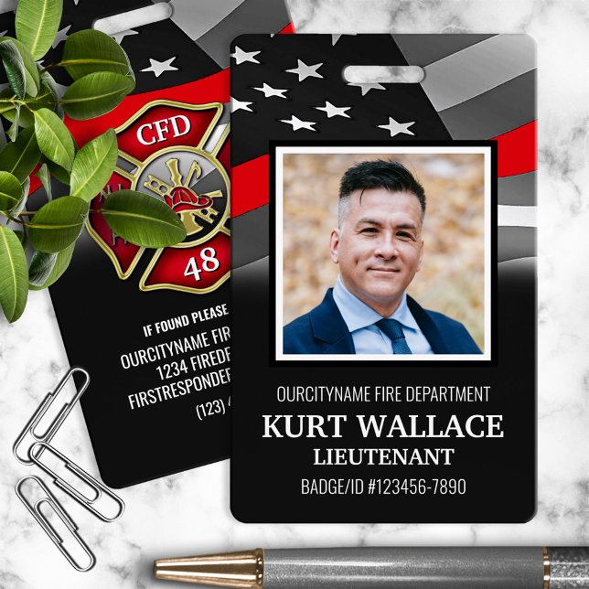 Badge d'identification de photo du département des (Créateur téléchargé)