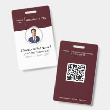 Badge d'identification de photo Passeport d'employ