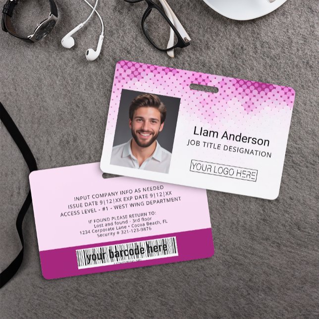 Badge d'identification de photo personnalisée pour (Custom Employee Photo Badge)