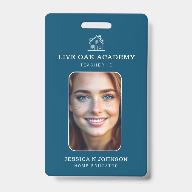 Badge d'identification de professeur à domicile |  (Avant)