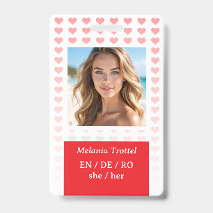 Badge d'identification de sécurité personnelle