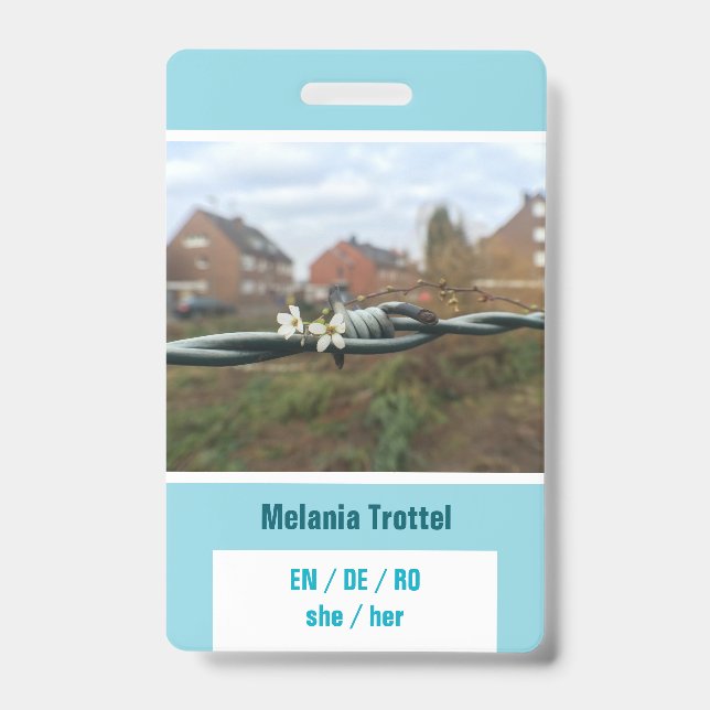 Badge d'identification de sécurité personnelle (Avant)