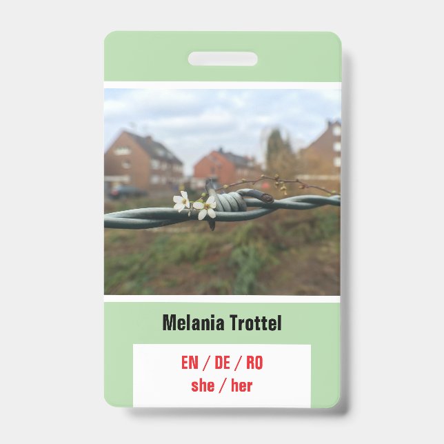 Badge d'identification de sécurité personnelle (Avant)