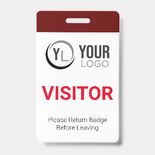 Badge d'identification de visiteur personnalisé