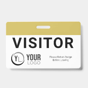Badge d'identification de visiteur personnalisé
