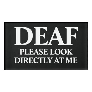 Badge D'identification Deaf or Hard of Hearing