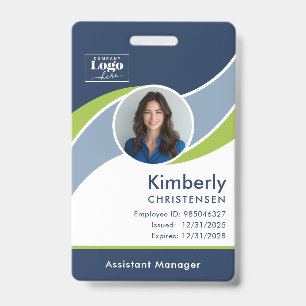 Badge d'identification d'employé d'entreprise mode