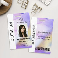 Badge d'identification d'employé d'entreprise pers