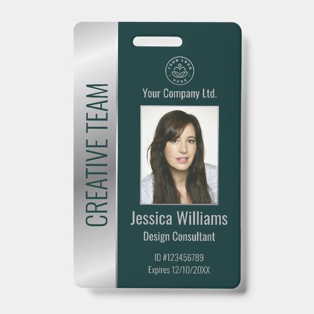 Badge d'identification d'employé d'entreprise pers (Avant)
