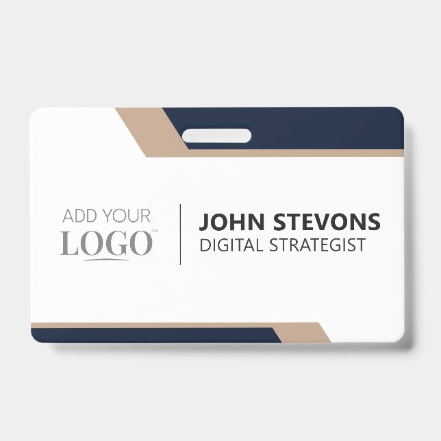 Badge d'identification d'employé d'entreprise | Pl (Avant)