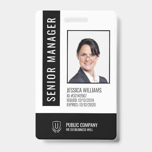 Badge d'identification d'employé du personnel à co (Avant)