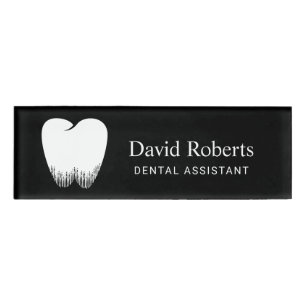 Badge D'identification Dentist Tooth Logo Professionnel Dental Assistant 