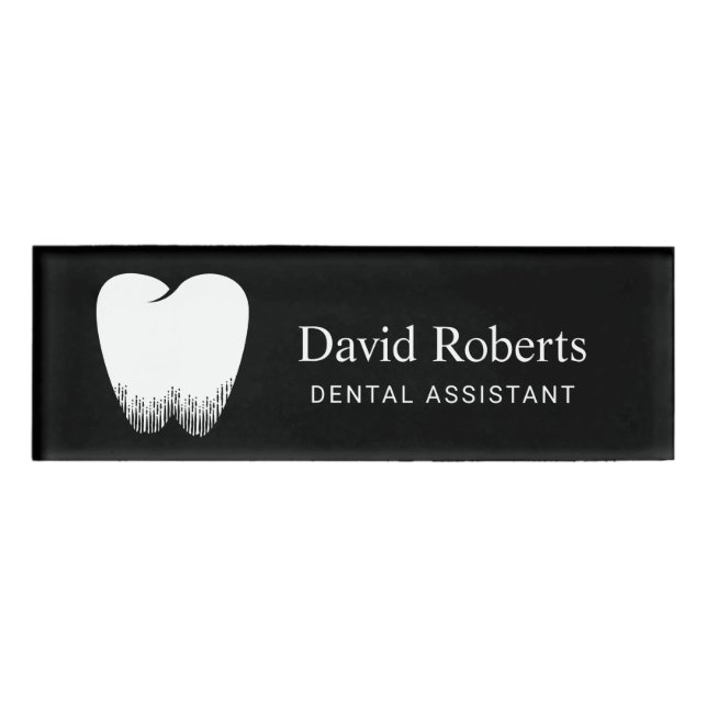 Badge D'identification Dentist Tooth Logo Professionnel Dental Assistant  (Devant)
