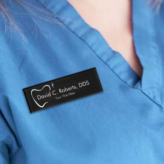 Badge D'identification Dentiste Typographie dentaire Assistant dentaire