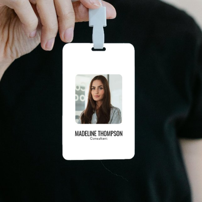 Badge d'identification d'entreprise à logo arrière (Créateur téléchargé)