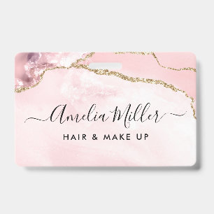 Badge d'identification d'entreprise de coiffure et