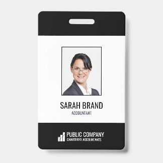 Badge d'identification d'entreprise moderne pour l