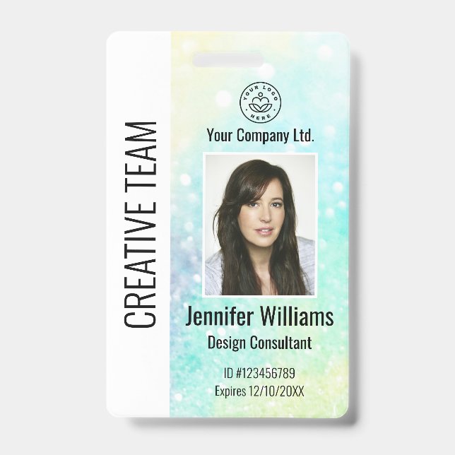 Badge d'identification d'entreprise personnalisé a (Avant)