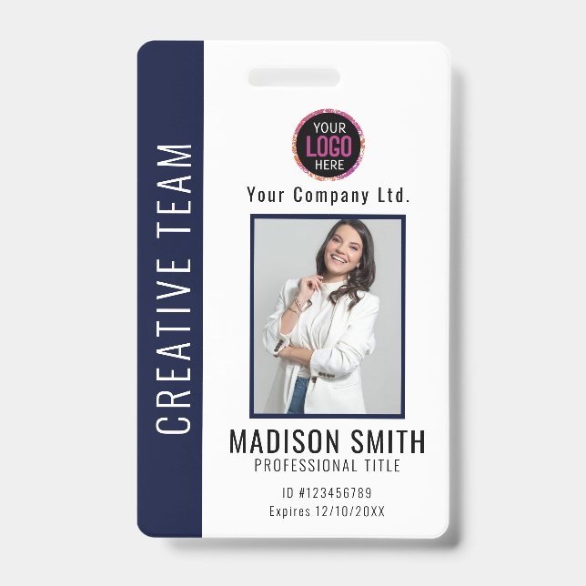 Badge d'identification d'entreprise personnalisé b (Avant)