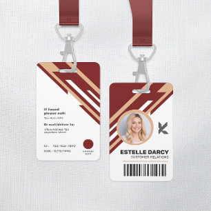 Badge d'identification d'entreprise pour employé p