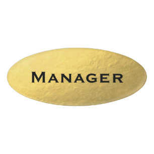 Badge D'identification Design Gold Foil