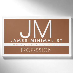 Badge D'identification Design minimaliste professionnel moderne Marron