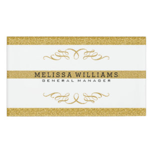 Badge D'identification Design moderne de Parties scintillant et de filame