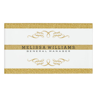 Badge D'identification Design moderne de Parties scintillant et de filame