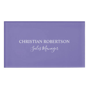Badge D'identification Design professionnel chic Périwinkle couleur moder