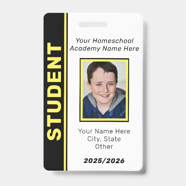 Badge d'identification d'étudiant à domicile (Avant)