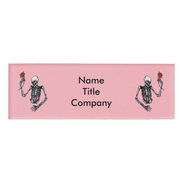 Badge D'identification Deux demi-Skeletons Élevée Armoiries tenant des Ro (Devant)