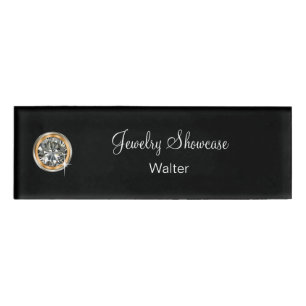 Badge D'identification Diamant chic de Faux de bijoutier