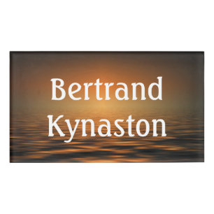 Badge D'identification DigiART - OCEAN SUNSET + votre nom