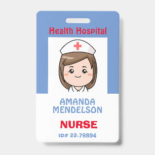 Badge d'identification d'infirmière personnalisé m