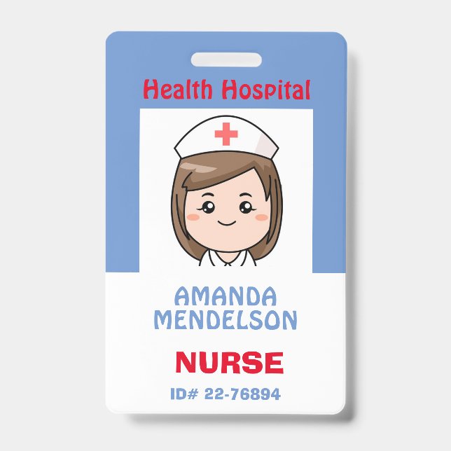 Badge d'identification d'infirmière personnalisé m (Avant)