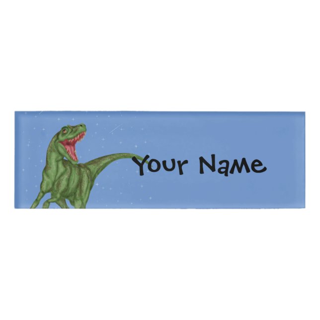 Badge D'identification Dinosaure - nuit préhistorique (Devant)