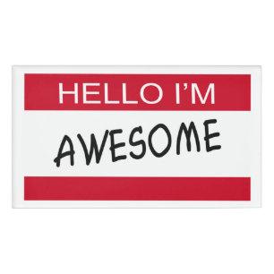 Badge D'identification Dites bonjour et dites-leur que vous êtes