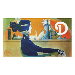 BADGE D'IDENTIFICATION DIVA EN BLEU / CHEVEUX BEAUTY MODE MONOGRAMME
