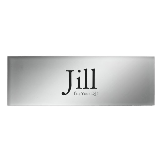 Badge D'identification DJ minimaliste (Devant)