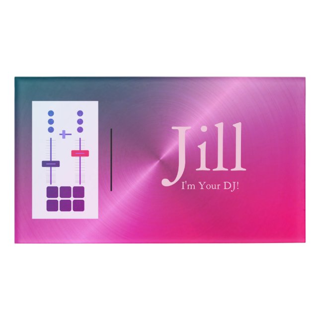 Badge D'identification DJ rose (Devant)