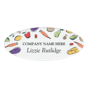 Badge D'identification Doodles de dessert Boulangerie